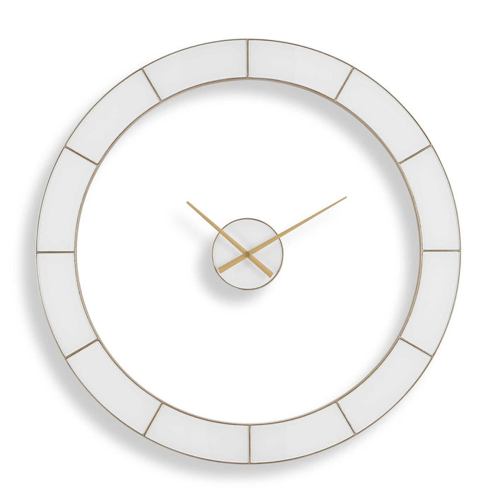 Ivory Halo - Minimalist Wall Clock - Gold / White