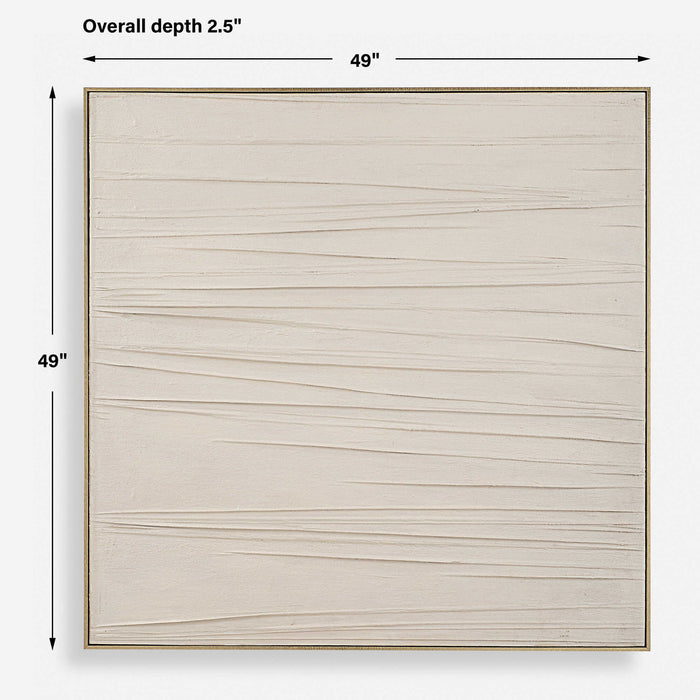 Walking The Line - Minimalist Canvas Art - Gray