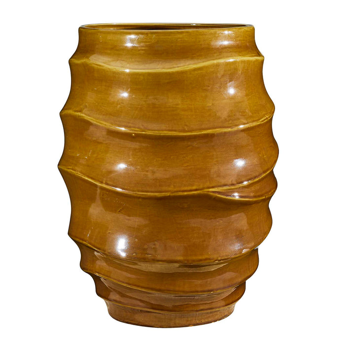 Canyon Wave - Indoor-Outdoor Earthy Planter - Brown