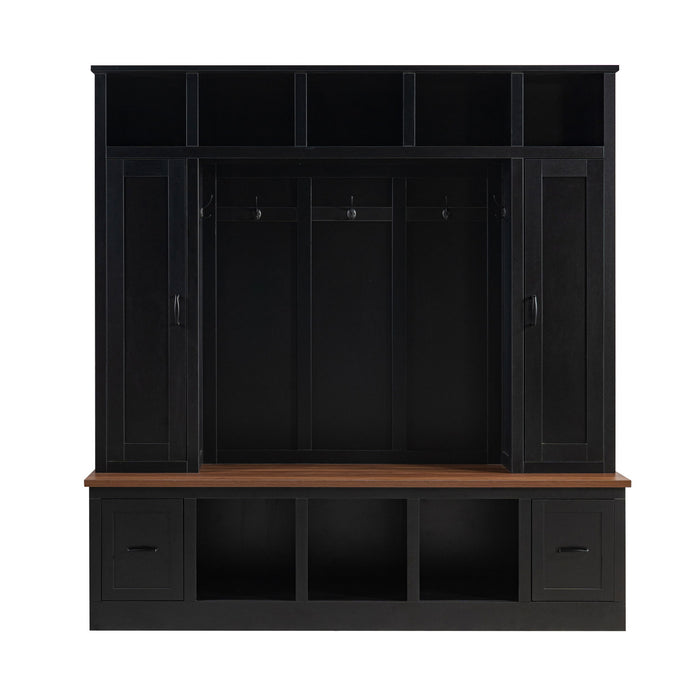 Hall Tree With Storage Bench, Entryway Coat Rack With Hooks