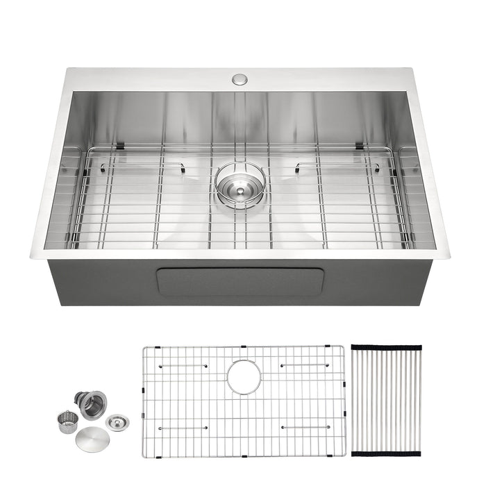 Stainless Steel Drop In Kitchen Sink, Topmount