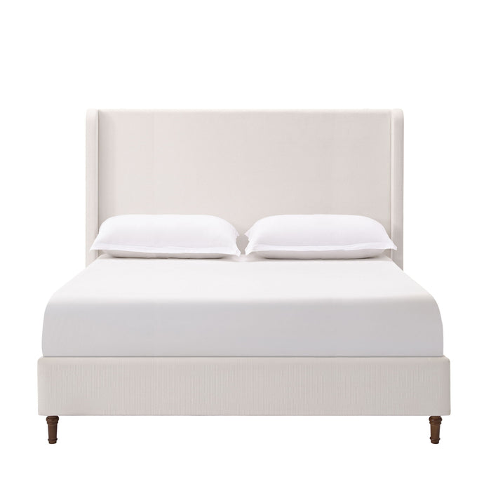 Harper - Tall Headboard Upholstered Bed / High Headboard / Elegant Simplicity / No Box Spring Needed