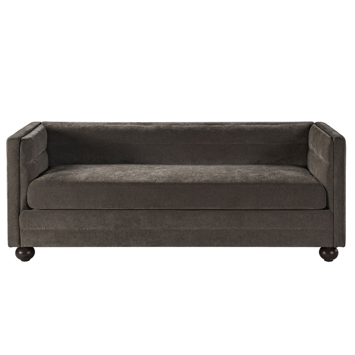 3 Seater Sofa Upholstery With Square Arms, Living Room Couch