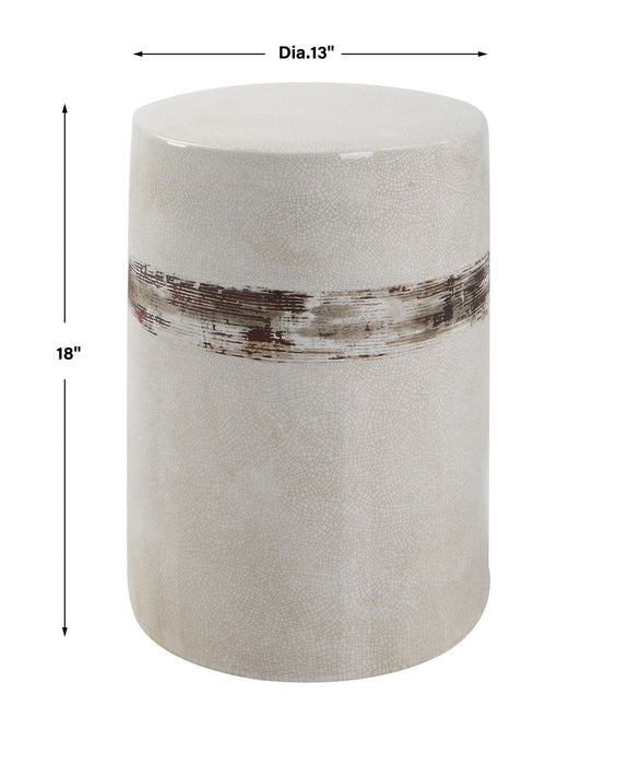 Comanche - White Ceramic Garden Stool