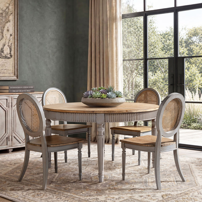 Colette - Round Dining Table - Blue / Gray