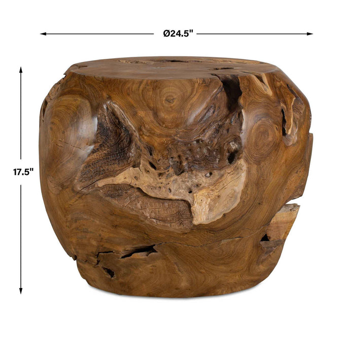 Sola - Outdoor Side Table - Brown / Woodtone