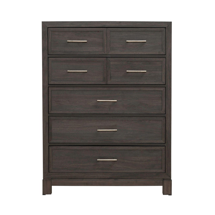 Modern Edge - 5 Drawer Chest - Brown