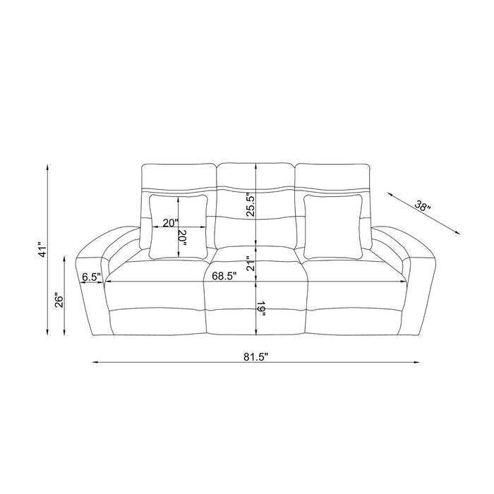 Isolde - Power Reclining Set With LED Lighting