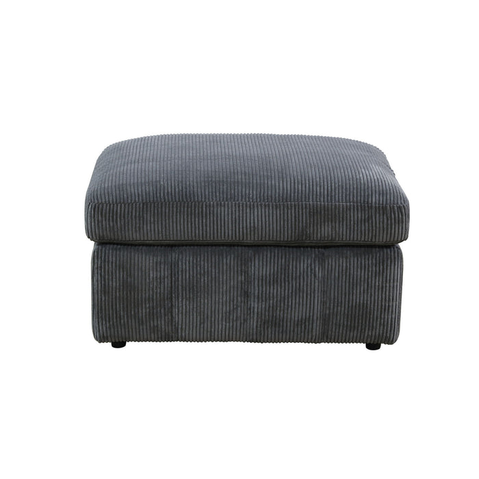Oversized Ottoman Footrest Extra Seat Living Room - Dark Gray