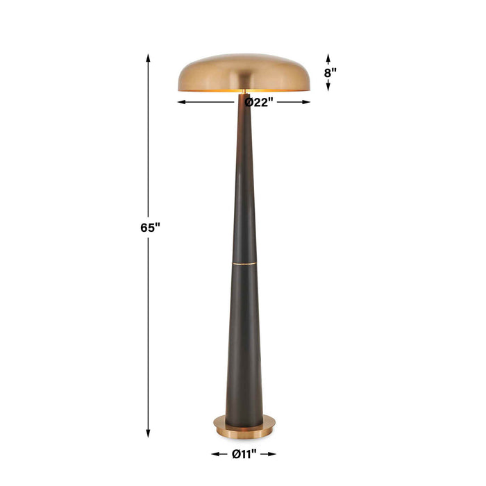 Davis - Floor Lamp - Black,Brass,Gold