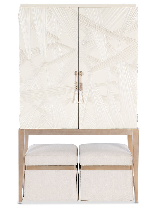 Melange - Dream Weaver Pouf - White