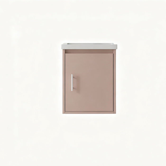 Floating Bathroom Vanity Combo, Wall Mounted Cabinet With Sink & Soft Close Doors For Small Bathrooms