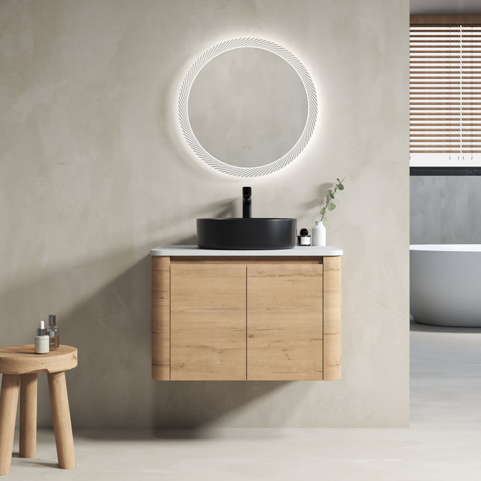 Wall Mounted Bathroom Vanity & Art Sink & 1 Soft Close Door