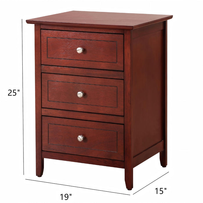 Daniel - 3 Drawer Nightstand