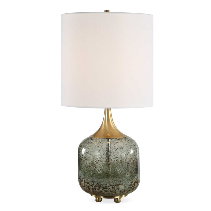 Glenn - Mottled Glass Table Lamp - Green