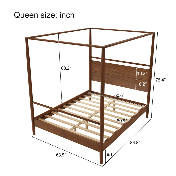 Canopy Bed Frame With 4 Posters