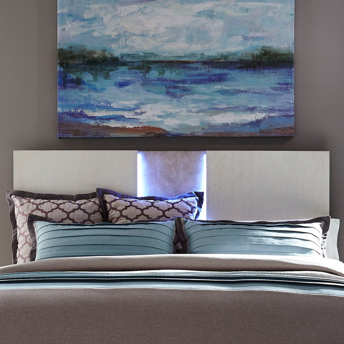 Mirage - King Travertine Panel Headboard - White