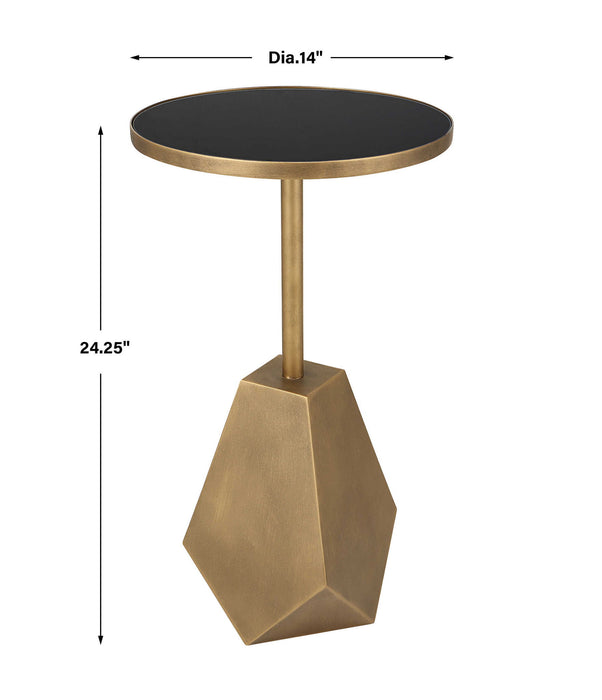 Comet - Geometric Accent Table - Bronze