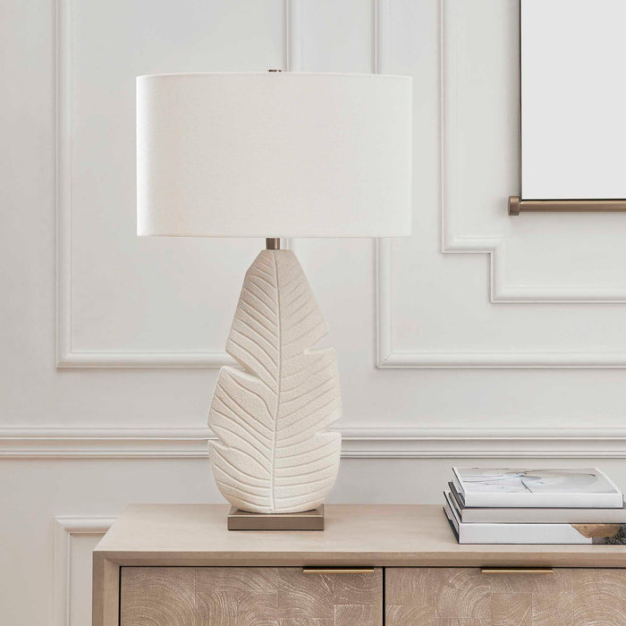 Palm Leaf - Table Lamp - White