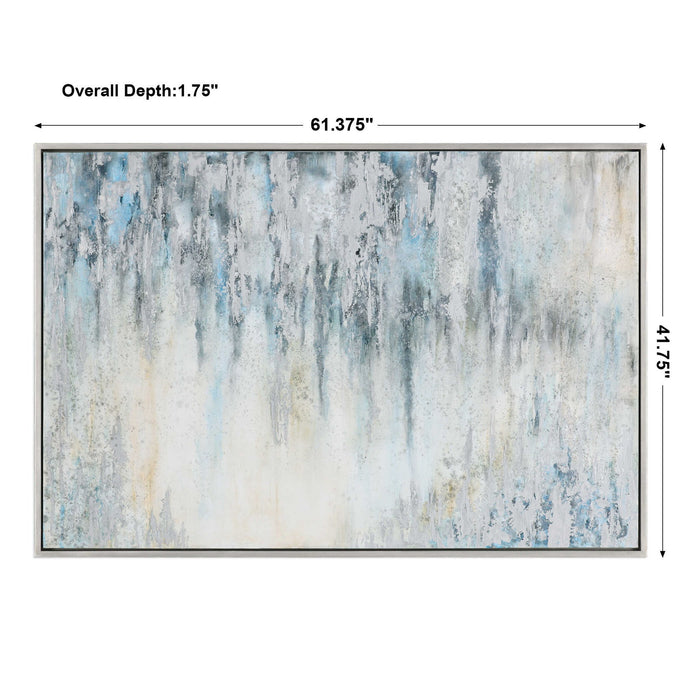 Overcast - Abstract Art - Blue