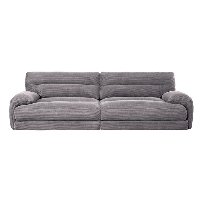 Cadenza - Corduroy Loveseat - Gray