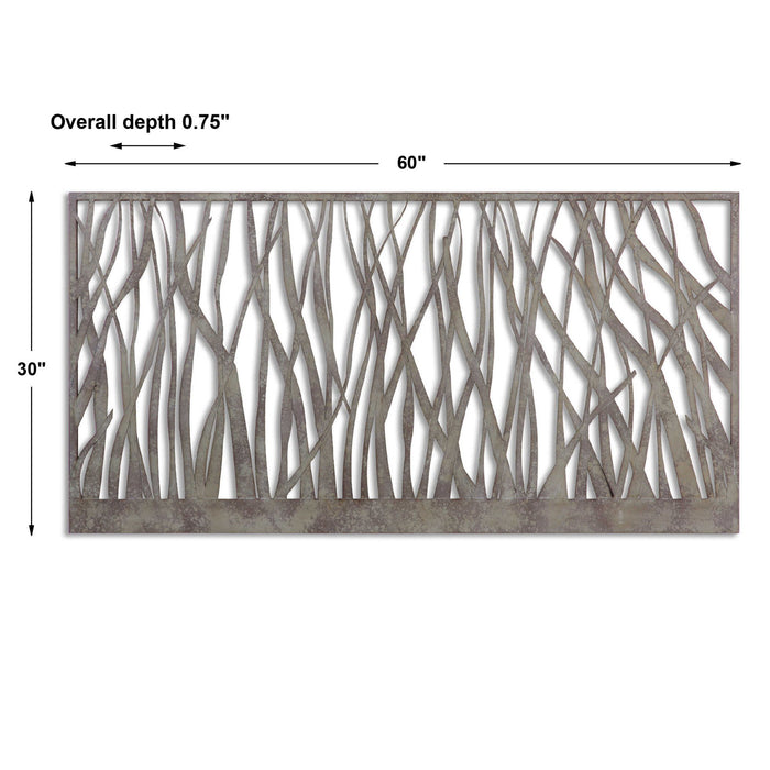 Amadahy - Metal Wall Art - Pearl Silver
