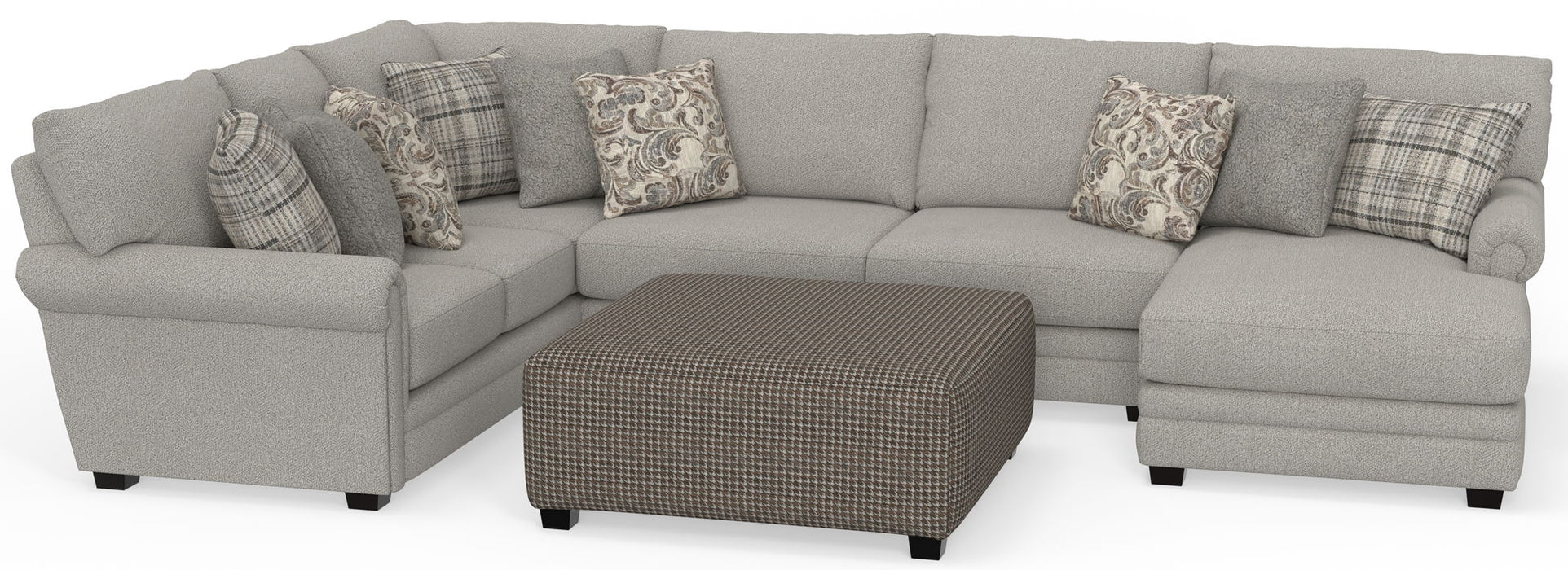 Livingston - Sectional With Comfort Coil Seating, 40" Cocktail Ottoman And Accent Pillows Included