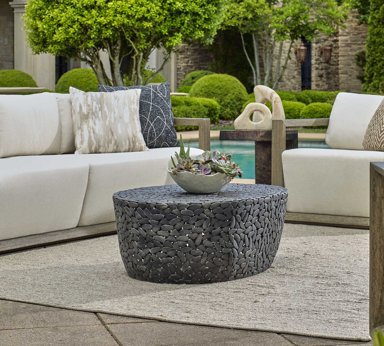 Rivington - Outdoor Pebble Coffee Table - Black