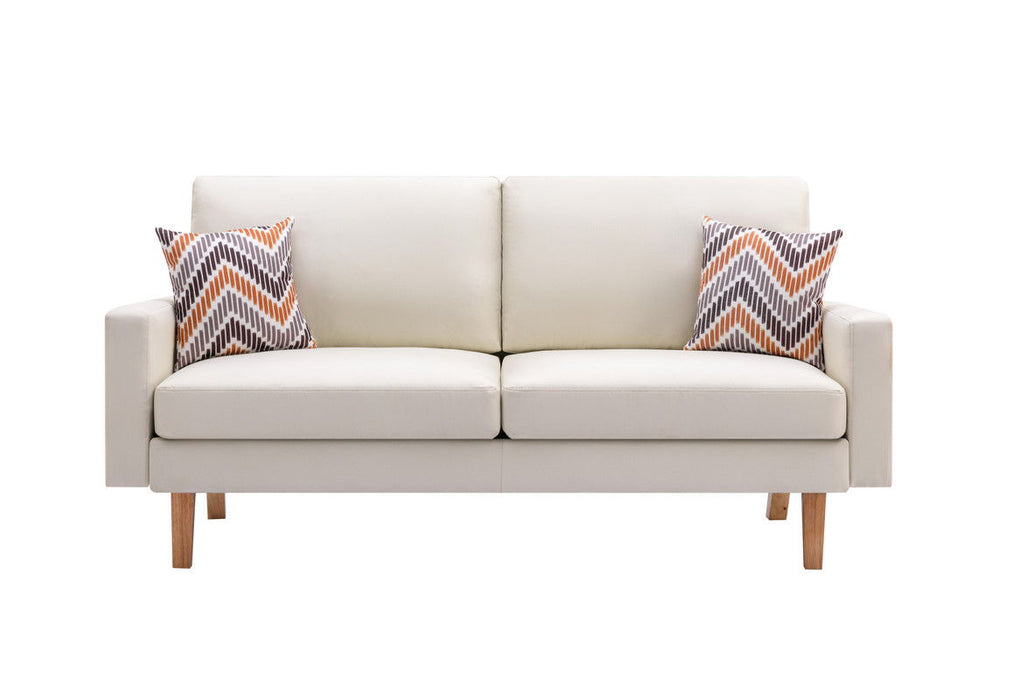 Bahamas - Minimalistic Sofa With 2 Throw Pillows