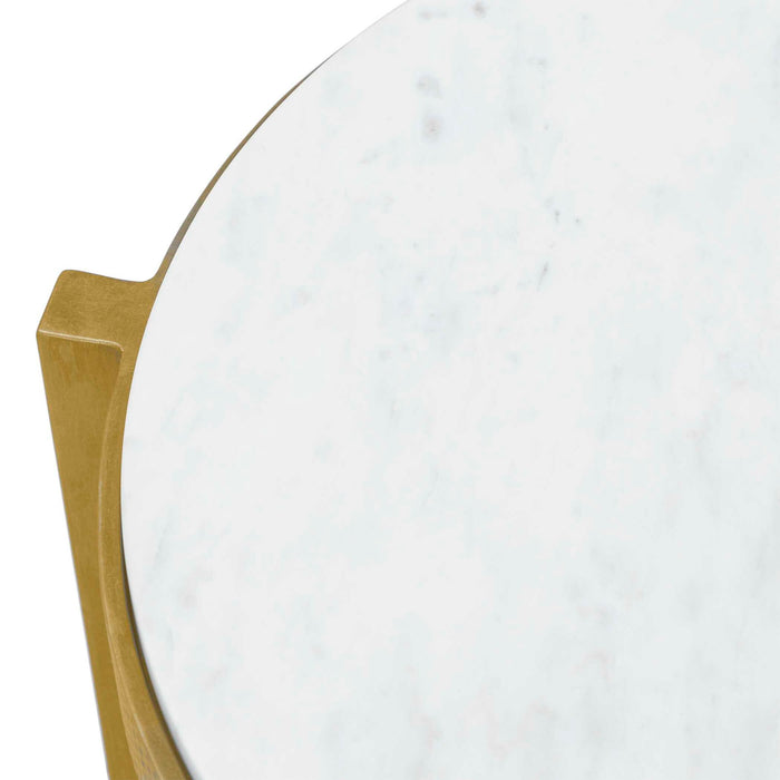 Ocilla - Accent Table - Brass,White