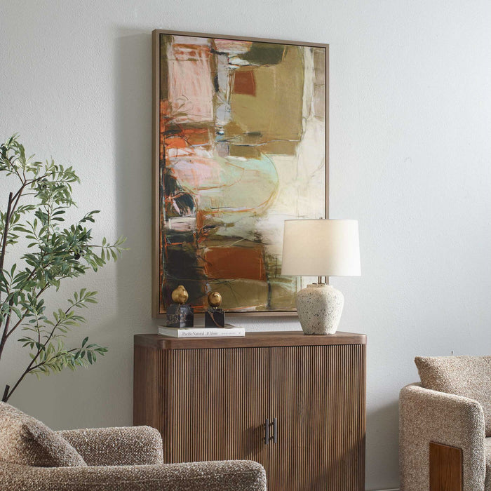Palace Walls - Framed Abstract Art - Black / Blue / Brown / Green / Orange / Pink / Purple / White / Yellow