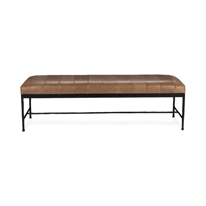 Madeleine - Leather Bench - Taupe