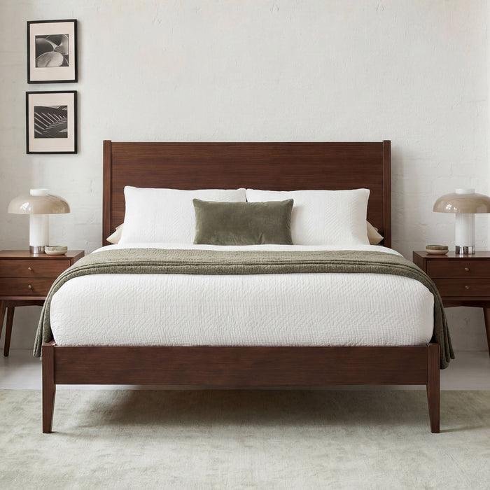 Modern Sled Platform Bed Frame With Slats