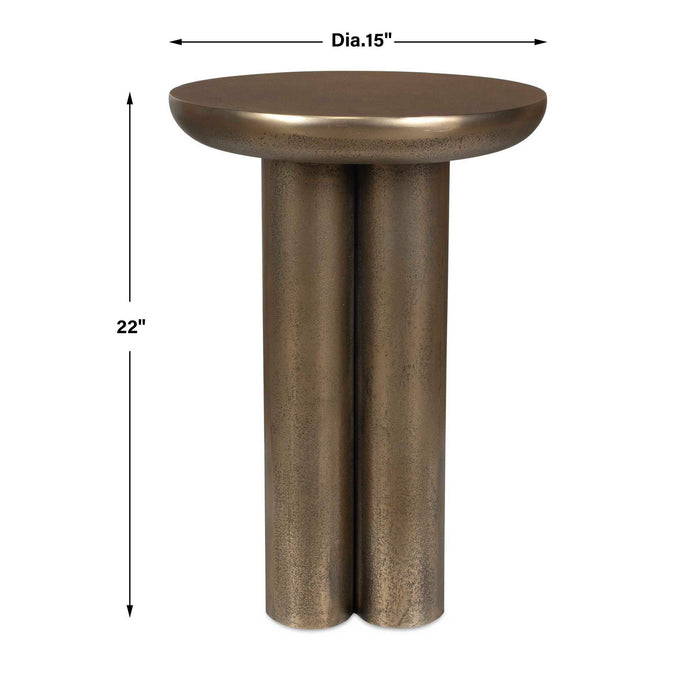 Thorp - Outdoor Accent Table - Brass