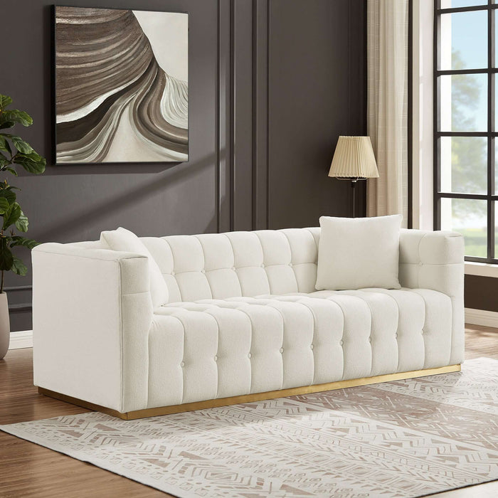 Eleanor - Sofa - Beige / Gold / Ivory / Ivory White