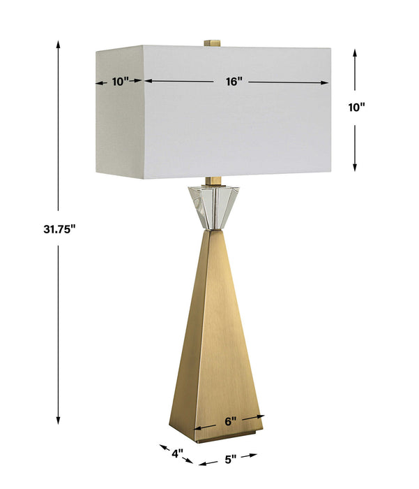 Arete - Modern Brass Table Lamp - Gold