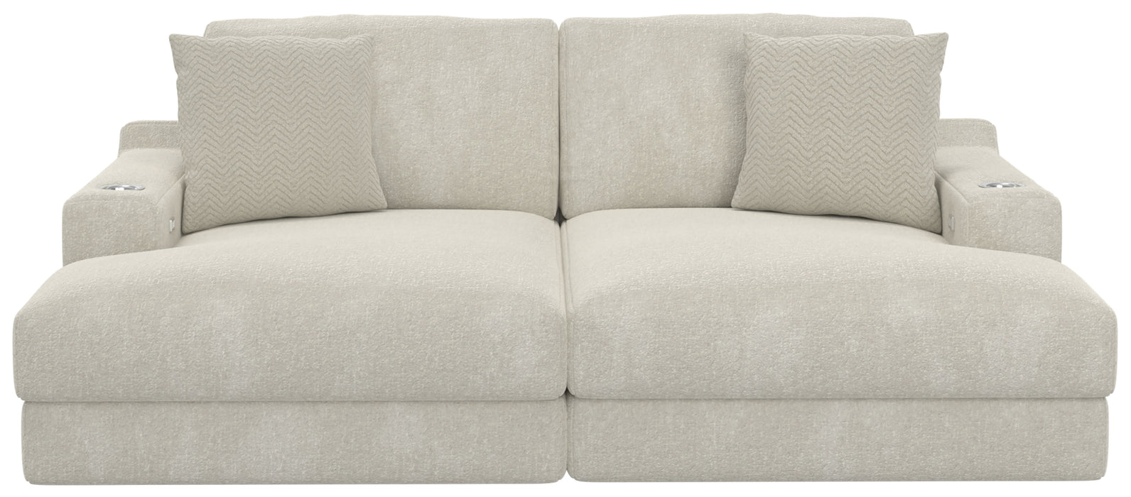 Cozy - 2 Piece Double Wide Chaise With USB Charging Ports