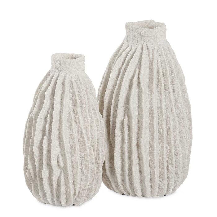 Ivory Ridge - Vases (Set of 2) - White