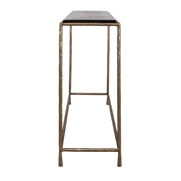 Ovard - Minimalist Metal Console Table - Brass