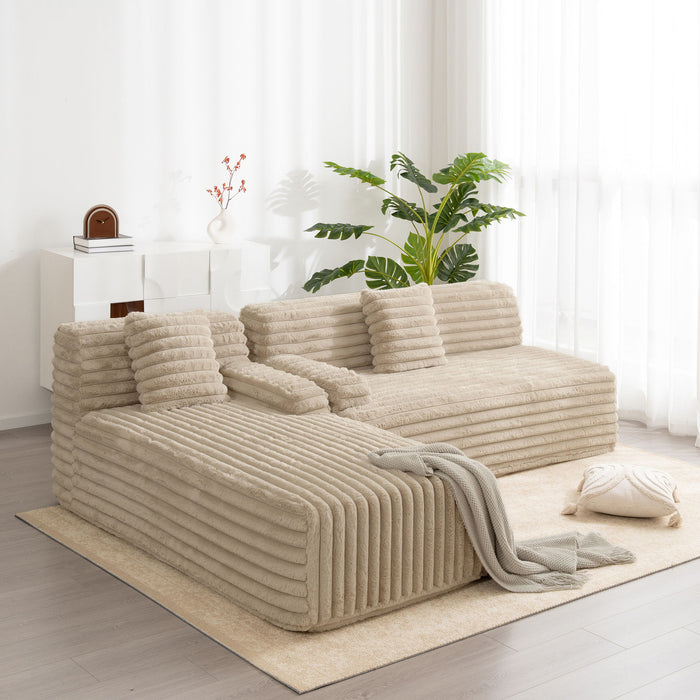 Cloud Sectional Sofa Upholstered Couch Free Combined Sofa