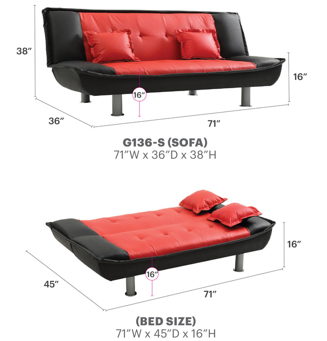 Lionel - Modern Design Sofa Bed - Black