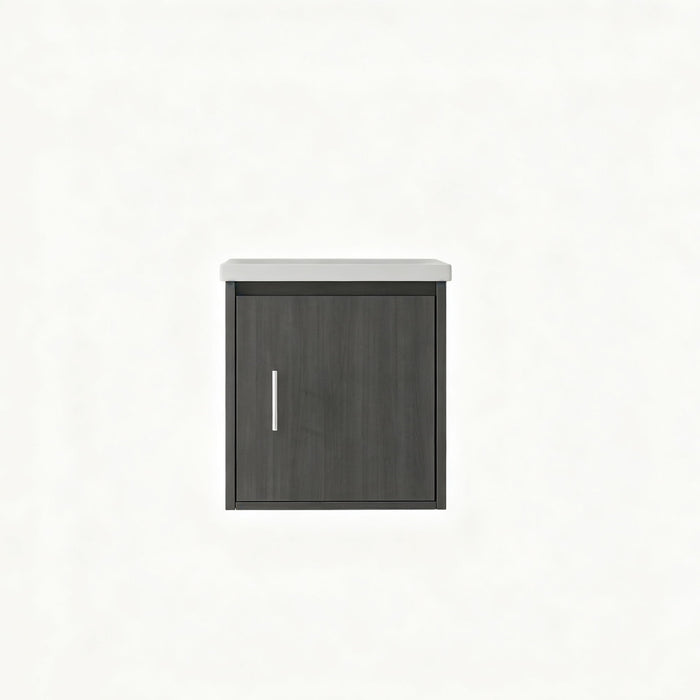 Floating Bathroom Vanity Combo, Wall Mounted Cabinet With Sink & Soft Close Doors For Small Bathrooms