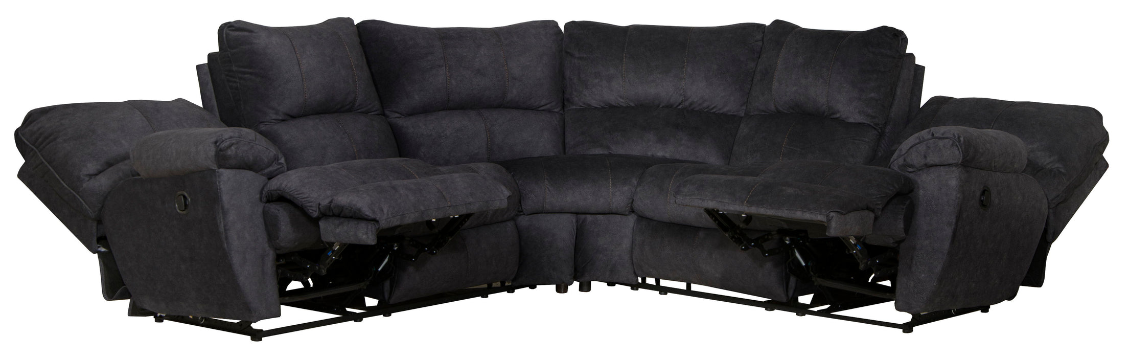 Shane - 2 Piece Reclining Sectional - Smoke