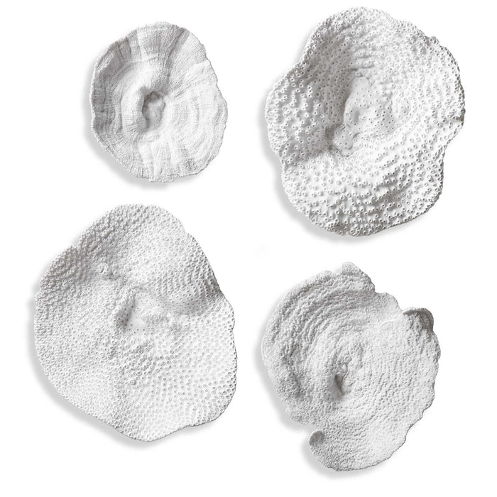 Sea Coral - Wall Art (Set of 4) - White