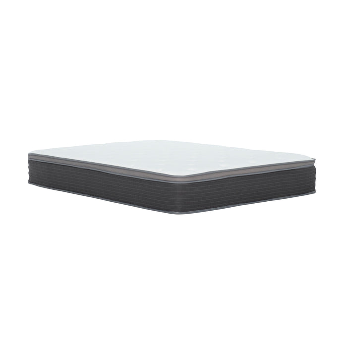 12'' Hybrid Mattress In A Box, Plush Gel Memory Foam Mattress Top With Pocket Coil Base - Gray / White - Queen
