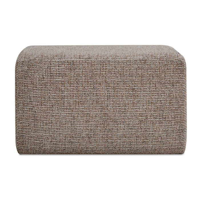 Kelce - Woven Checkered Ottoman - Brown
