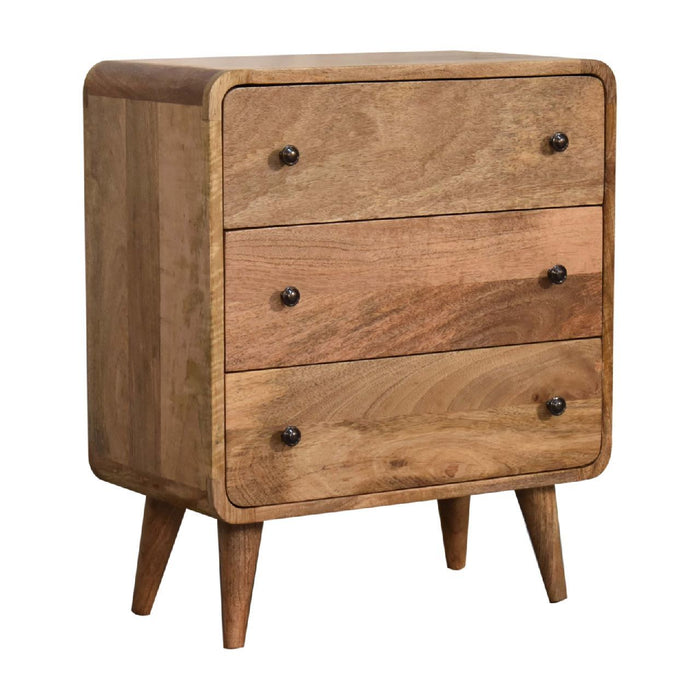3 Drawer Mini Curved Chest