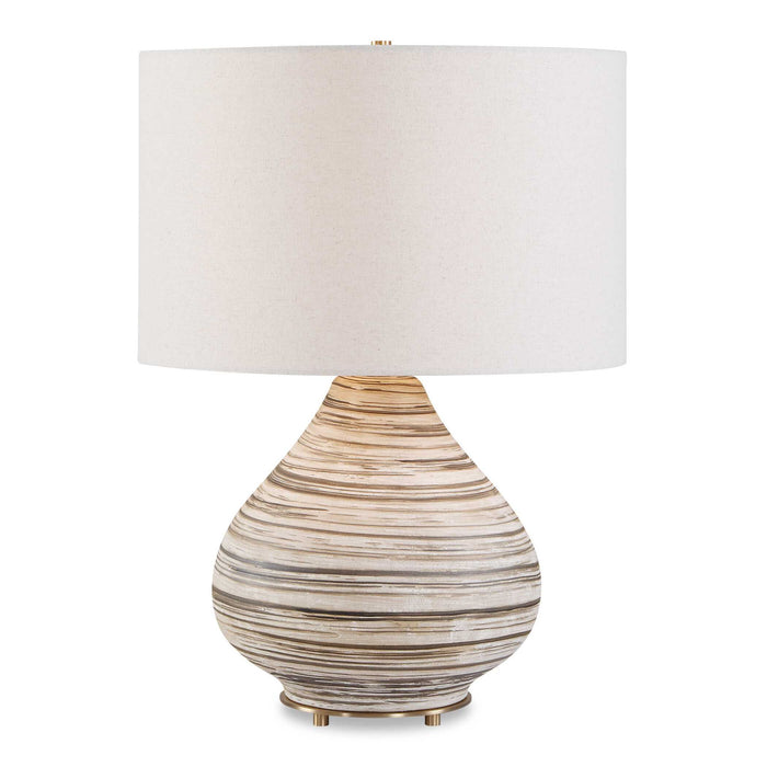 Azura - Horizontal Line Table Lamp - Brown / Gray / White