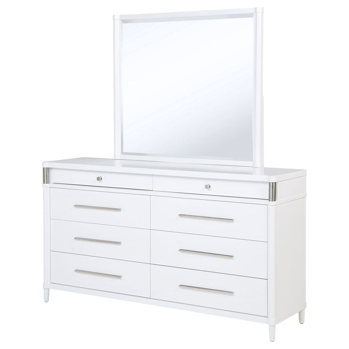 Robinson - 8 Drawer Dresser With Mirror - White