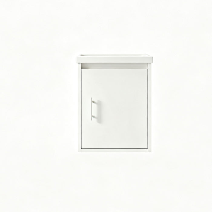 Floating Bathroom Vanity Combo, Wall Mounted Cabinet With Sink & Soft Close Doors For Small Bathrooms